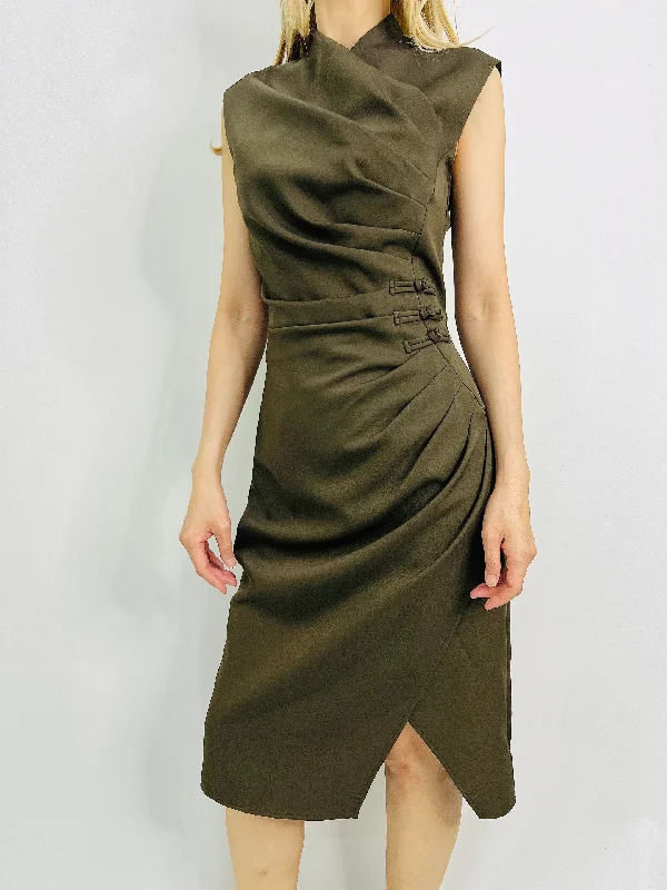 Venue Orient Dress in Olive