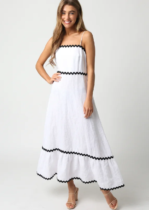 Meadow Midi Dress- White ***FINAL SALE***