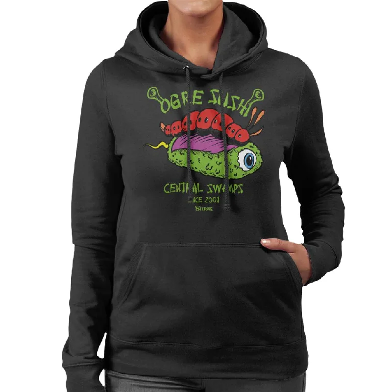 Shrek Ogre Sushi Central Swamps Women's Hooded Sweatshirt