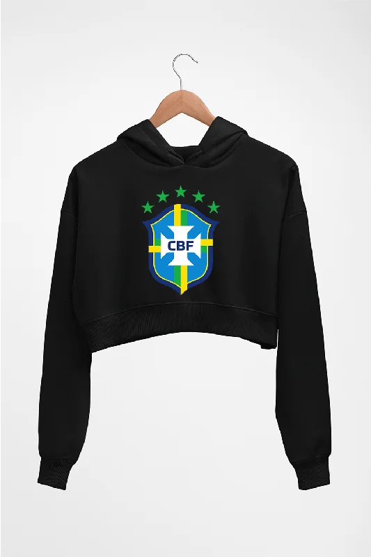 Brazil Football Crop HOODIE FOR WOMEN