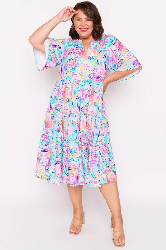 Chrissie Rainbow Bloom Dress