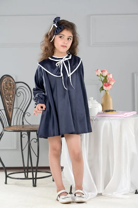 Navy Collar Tea Dress