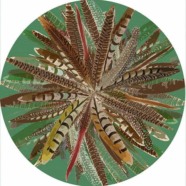 GREEN PHEASANT FEATHERS