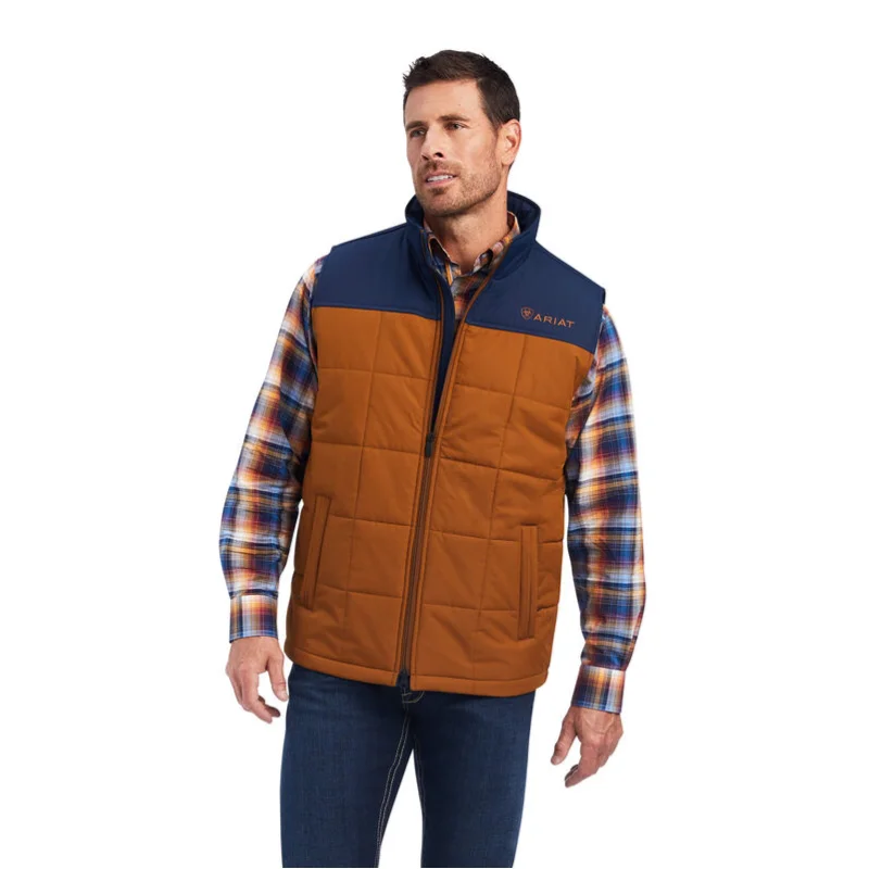 Ariat® Men's Crius Insulated Chestnut & Navy Vest 10041524