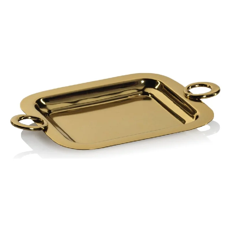 Ollie Gold Polished Brass Serving Tray