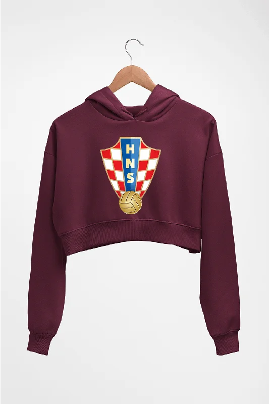 Croatia Football Crop HOODIE FOR WOMEN