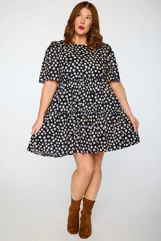 Isadora Navy Sweet Daisy Dress