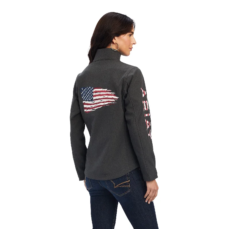 Ariat® Ladies Team Patriot Softshell Charcoal Heather Jacket 10041438