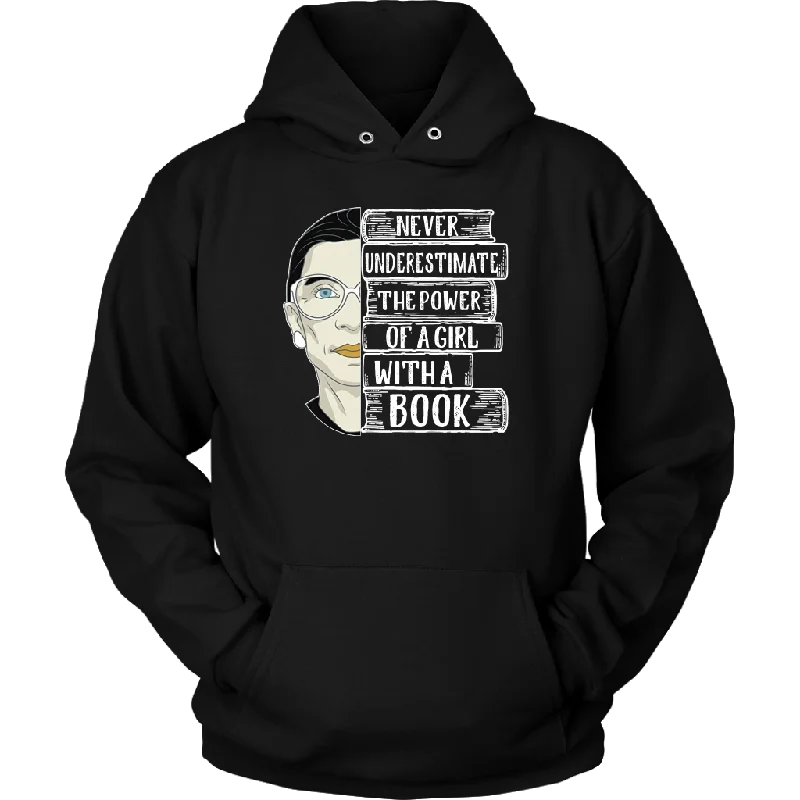 Ruth Bader "A Girl With A Book" Hoodie