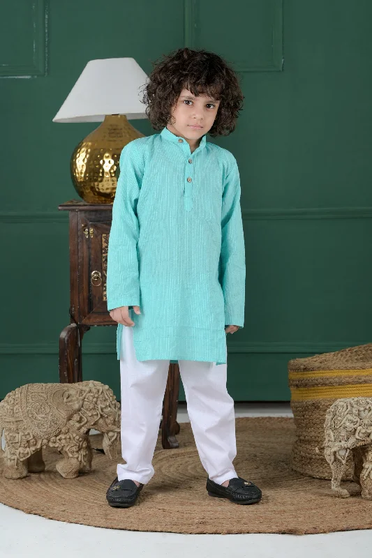 Junior Blue Charm Kurta Set