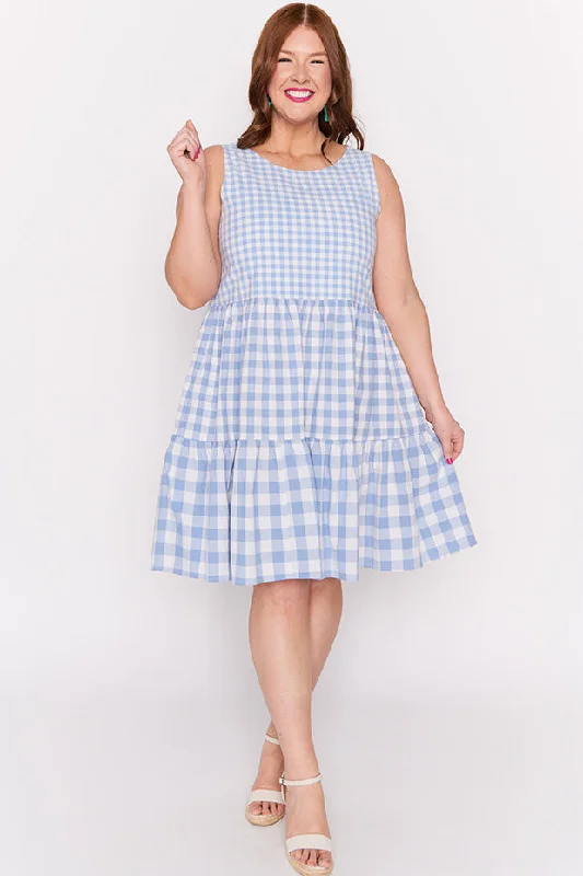 Joey Blue Gingham Dress