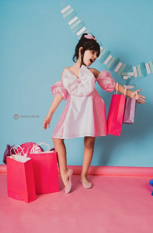 Pink Marshmallow Bow Dress