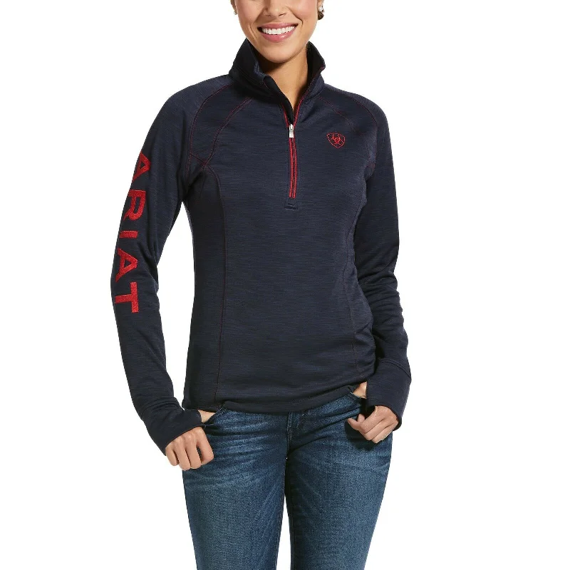 Ariat® Ladies TEK Team Navy Heather 1/2 Zip Sweatshirt 10033314