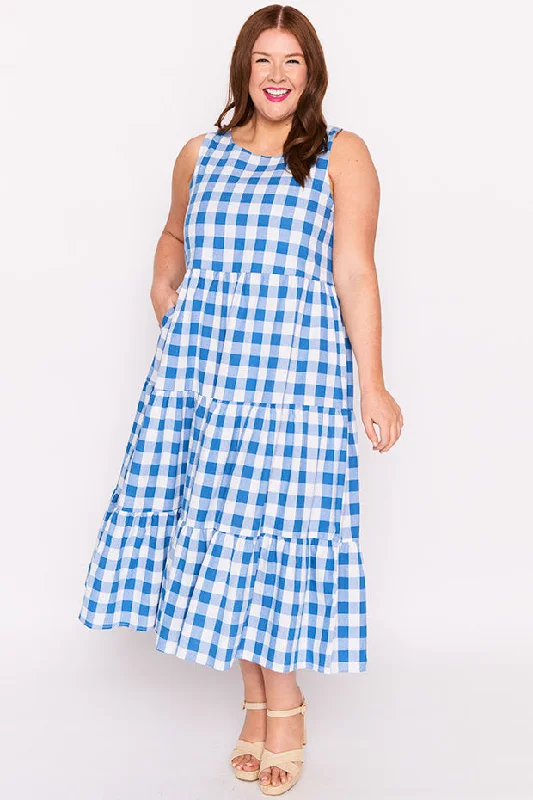 Maisy Cobalt Gingham Dress