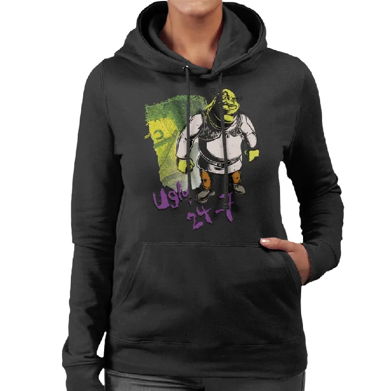 Shrek Ugly 24 7 Quote Women's Hooded Sweatshirt