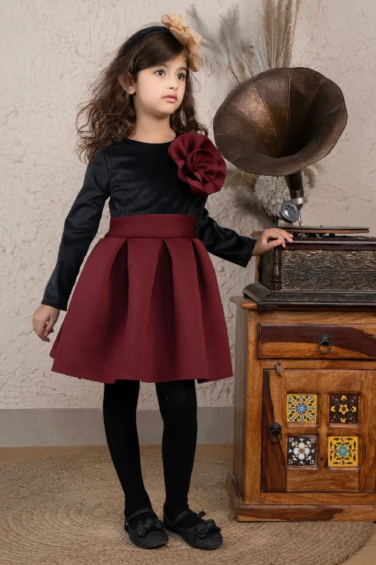 Wine Blossom Dress