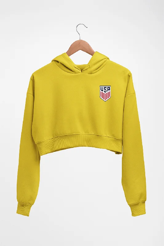 USA Football Crop HOODIE FOR WOMEN