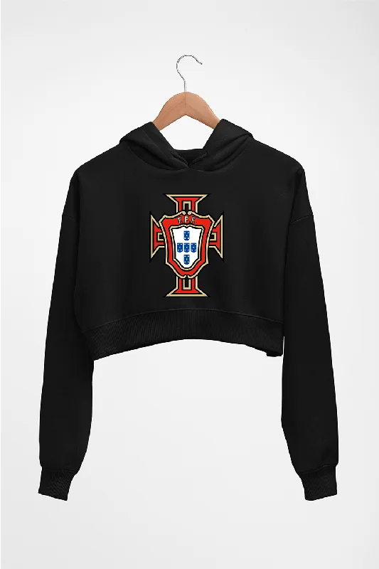 Portugal Football Crop HOODIE FOR WOMEN