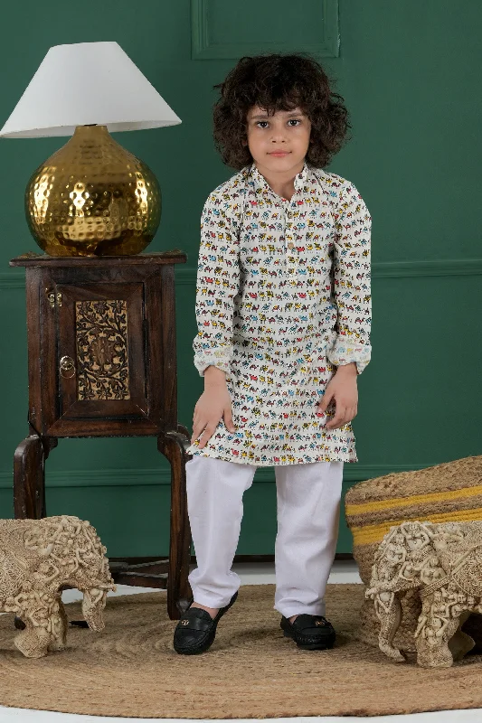 Junior Safari Kurta Set