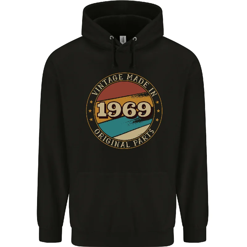 55th Birthday  Vintage Made In 1969 Mens 80% Cotton Hoodie