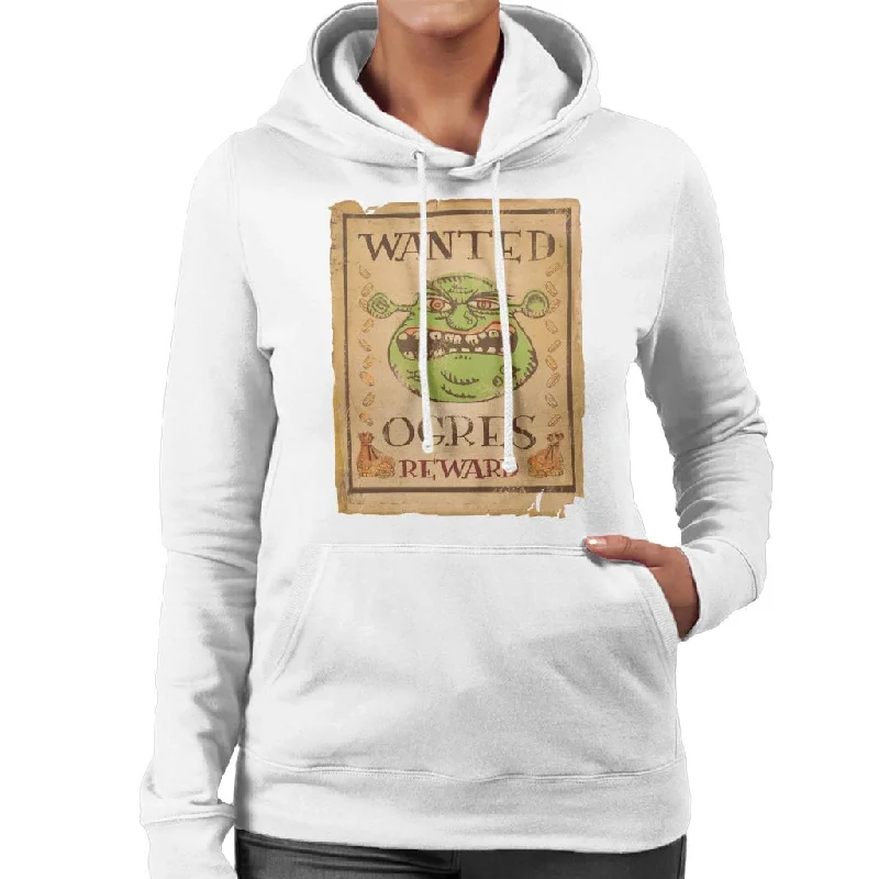 Shrek Wanted Ogres Reward Women's Hooded Sweatshirt