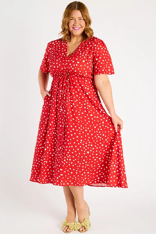 Marley Red Spot Dress