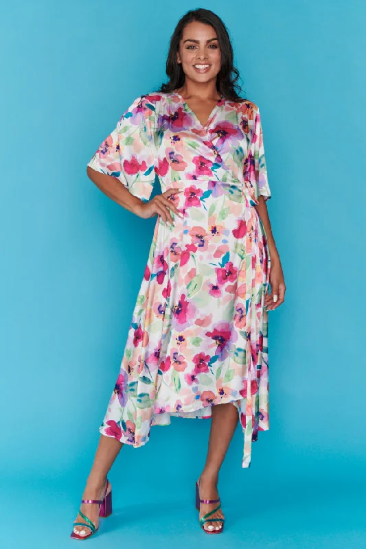 Sandy Whimsy Flower Dress