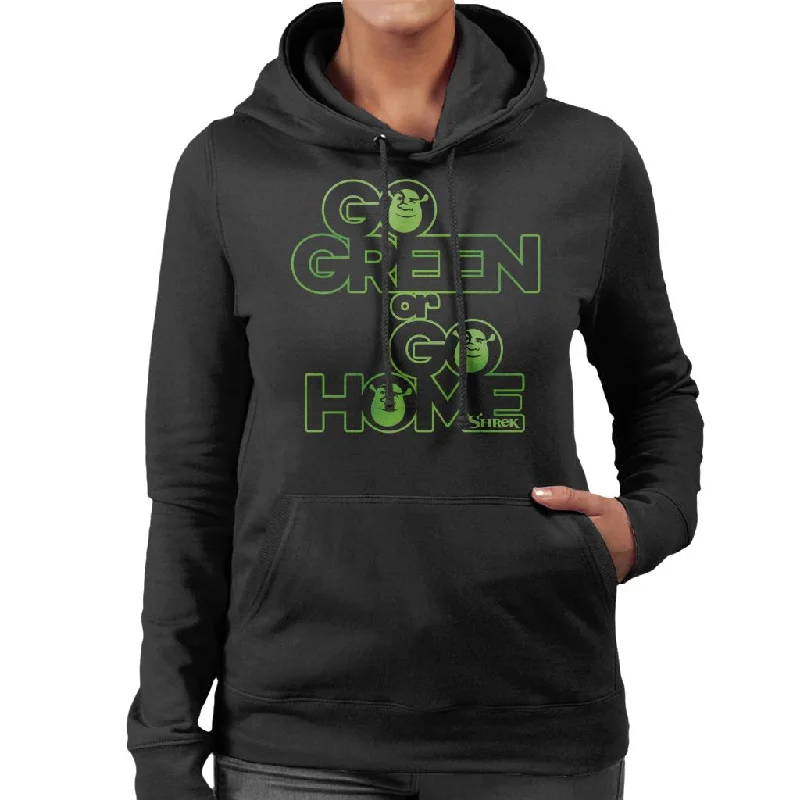 Shrek Go Green Or Go Home Women's Hooded Sweatshirt