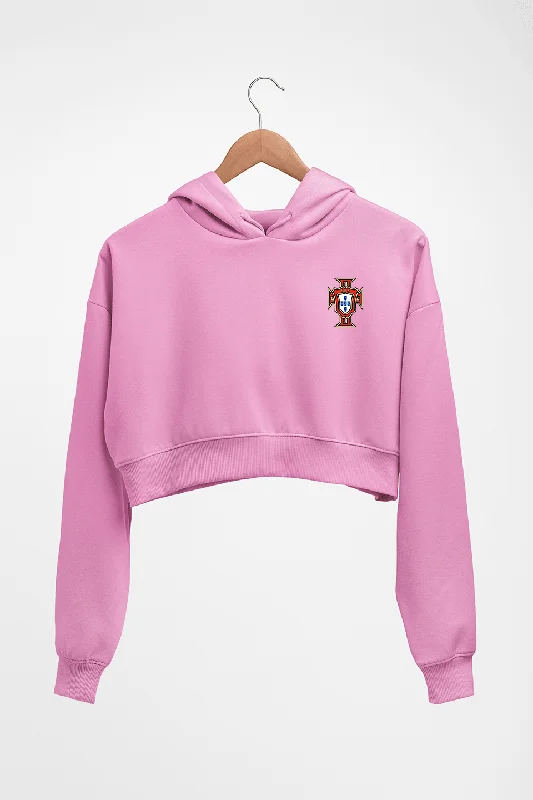 Portugal Football Crop HOODIE FOR WOMEN