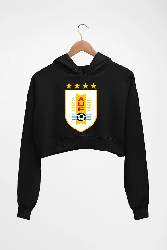 Uruguay Football Crop HOODIE FOR WOMEN