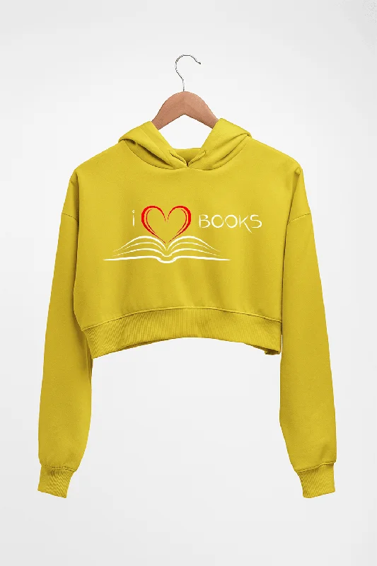 Love Books Crop HOODIE FOR WOMEN