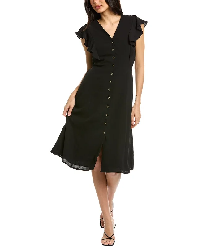 BELLA ZOE Flutter Sleeve Midi Dress