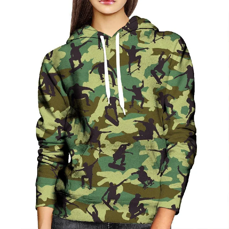 Skater Camo Womens Hoodie