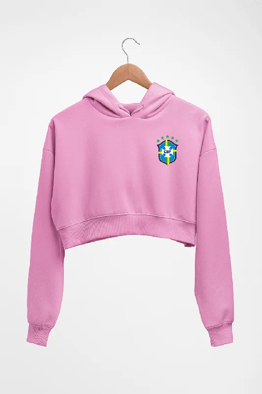 Brazil Football Crop HOODIE FOR WOMEN