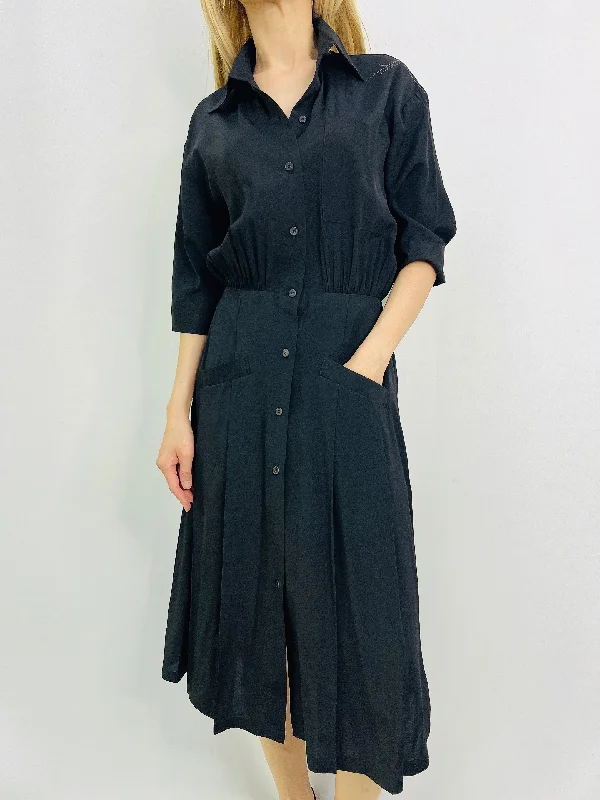 Nuevo Shirtdress in Black