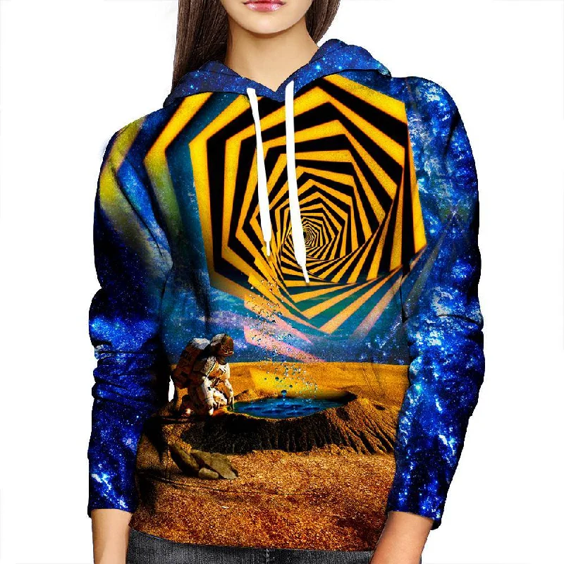 Astronaut Yellow Portal Womens Hoodie