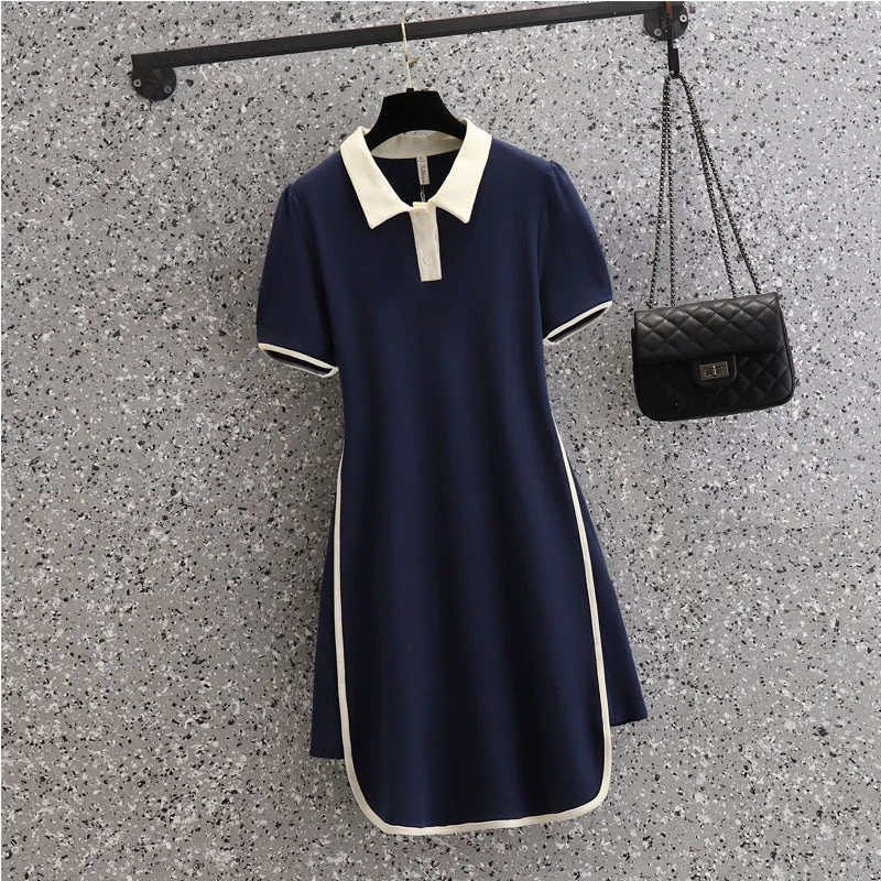 Plus Size Colourblock Shirt Dress