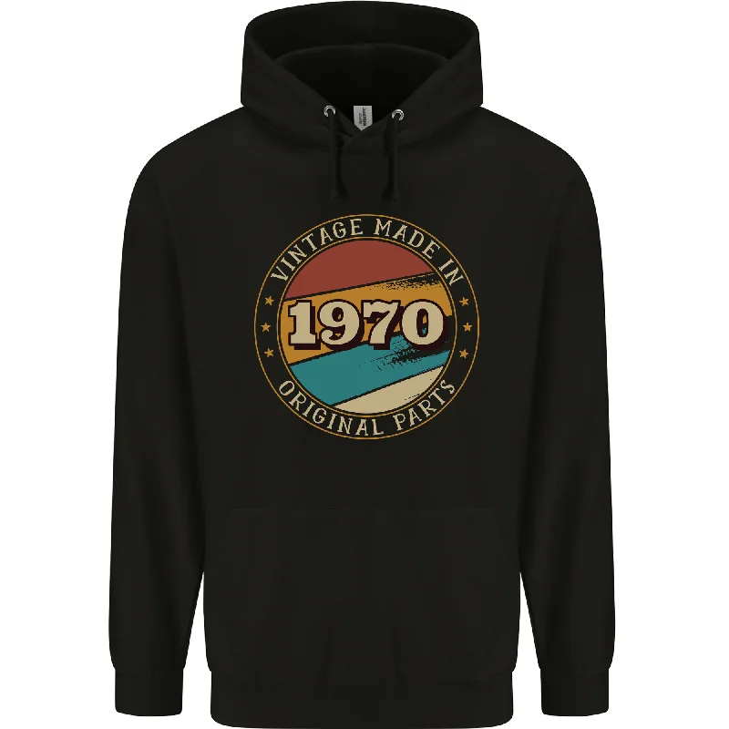 54th Birthday  Vintage Made In 1970 Mens 80% Cotton Hoodie