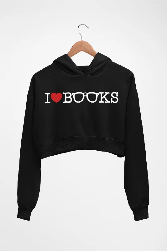 Love Books Crop HOODIE FOR WOMEN