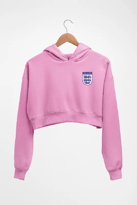 England Football Crop HOODIE FOR WOMEN