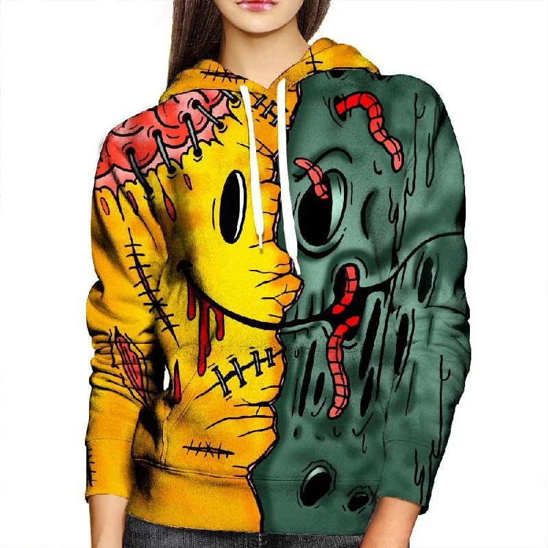 Emoji Zombie Womens Hoodie