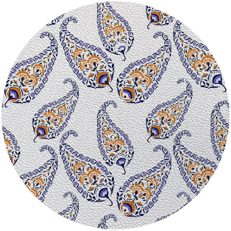 INDIAN PAISLEY ORANGE BLUE