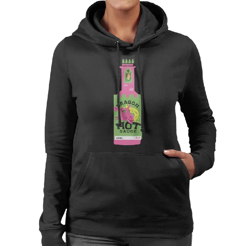 Shrek Dragon Hot Sauce Fiona In The Tallest Tower Women's Hooded Sweatshirt