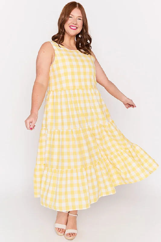 Maisy Yellow Gingham Dress