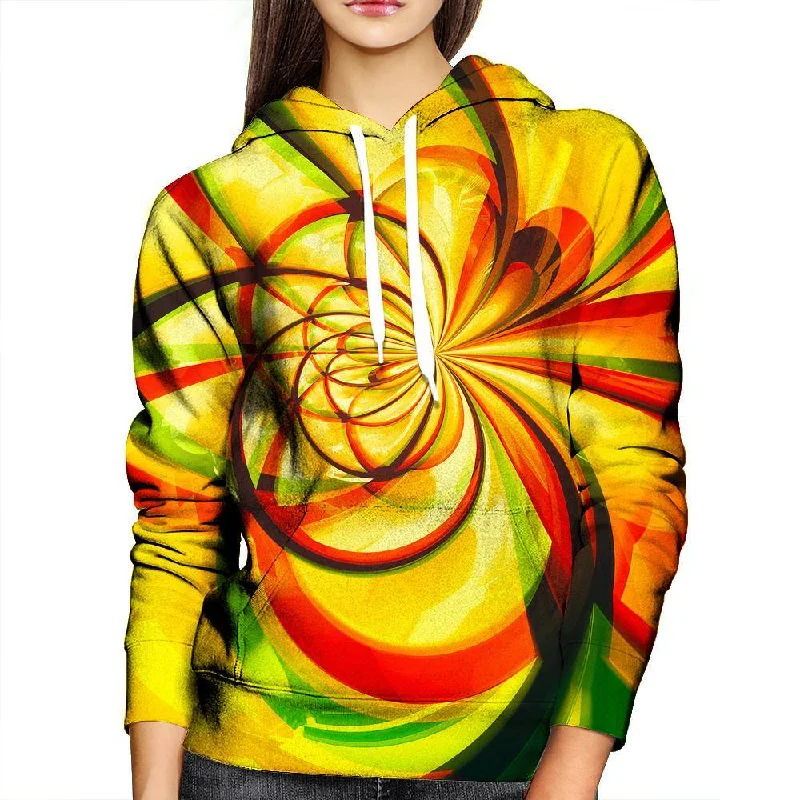 Yellow Flower Womens Hoodie