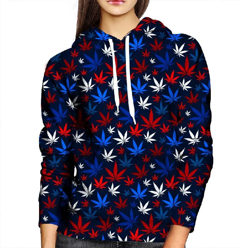 USA Weed Womens Hoodie