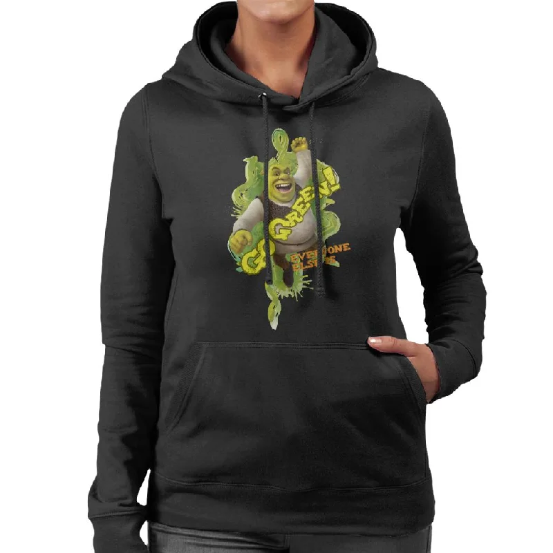 Shrek Go Green Everyone Else Is Women's Hooded Sweatshirt