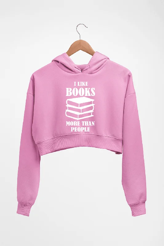 Like Books Crop HOODIE FOR WOMEN