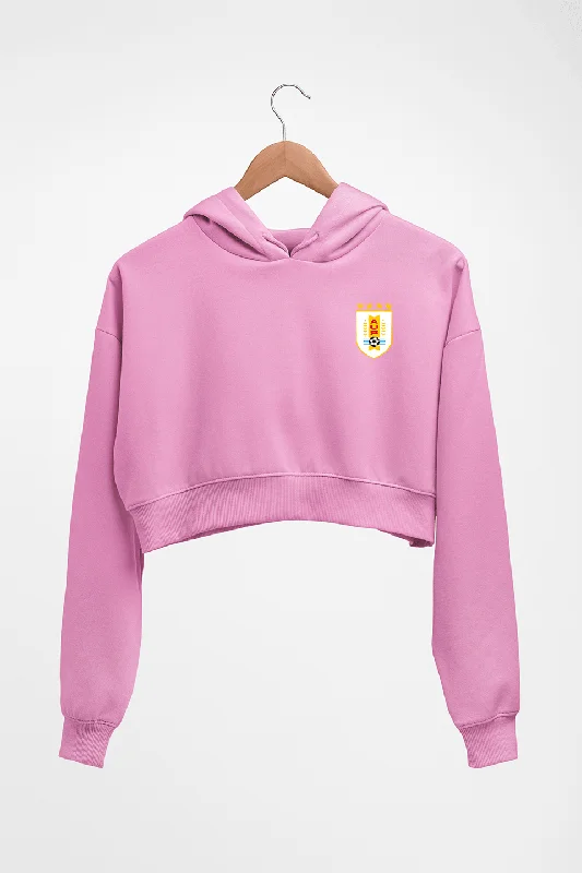 Uruguay Football Crop HOODIE FOR WOMEN