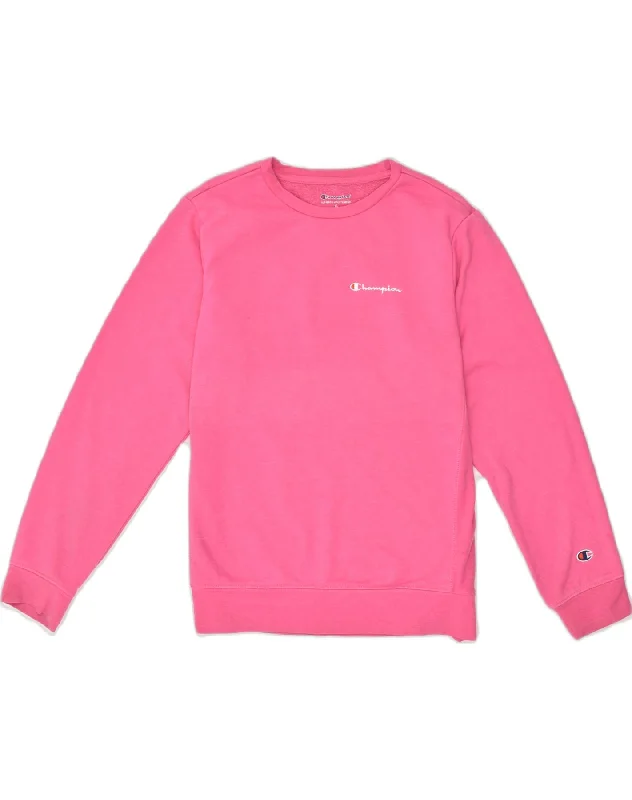 CHAMPION Womens Sweatshirt Jumper UK 18 XL Pink Cotton